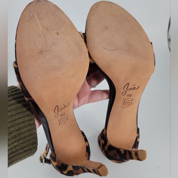 Joie Leopard Print Jaclyn Ankle Strap Heels 10 - Picture 10 of 13